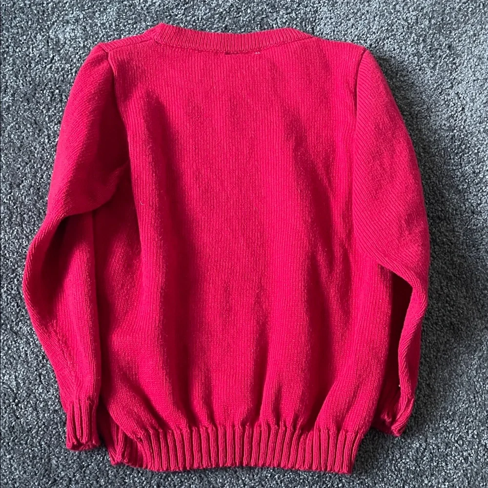 Little English Red Bow Sweater | Girls Knit Pullover